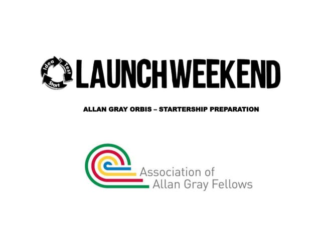 Pre-startership slides