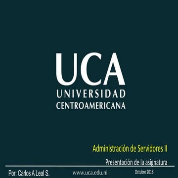 Presentacion asignatura de Administración de Servidores II