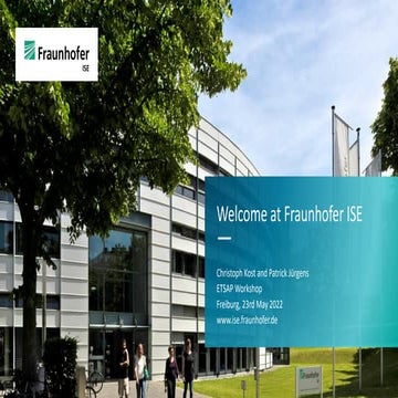 Energy System Analysis, Fraunhofer ISE | PPT