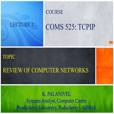00   coms 525 tcpip -  introduction to networks