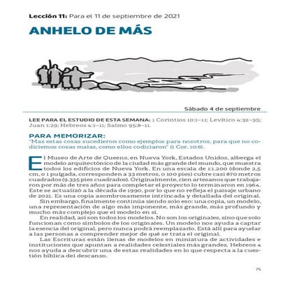 PDF | Lección 11 | Anhelo de más | Escuela Sabática