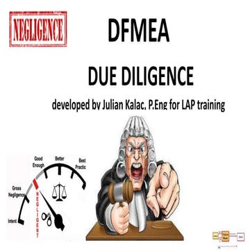 DFMEA DUE DILIGENCE TRAINING FOR LITENS AUTOMOTIVE 
