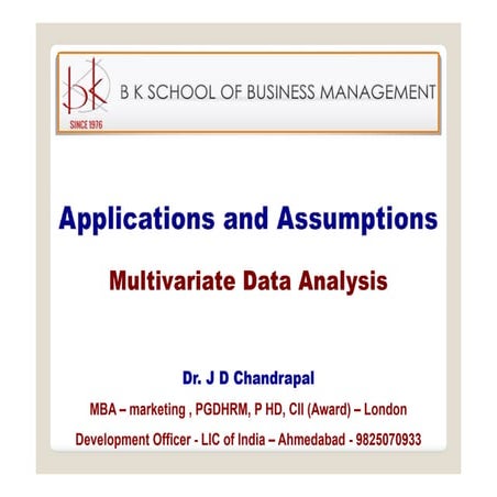 00 - Lecture - 04_MVA - Applications and Assumptions of MVA.pdf