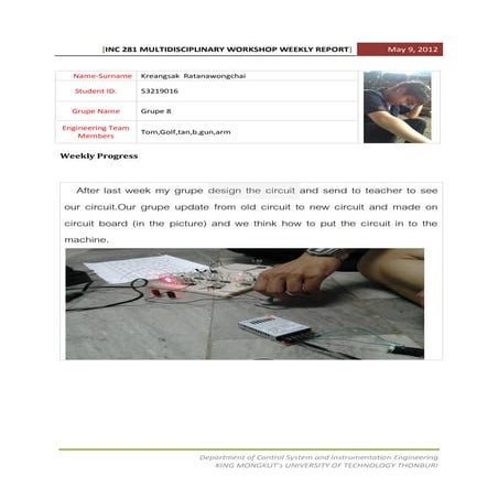 Weekly report template (1) | DOCX