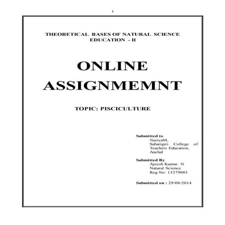 Online Assignment - Ajeesh Kumar N
