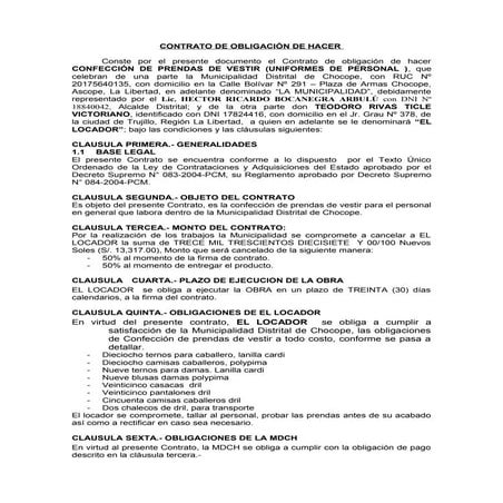 Contrato u orden de compra o de servicio | DOC