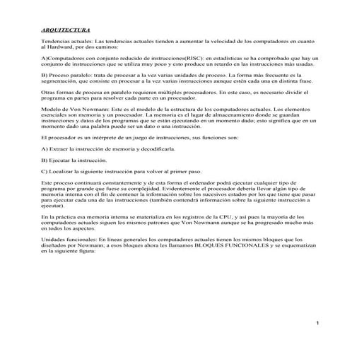 Arquitectura de un computador