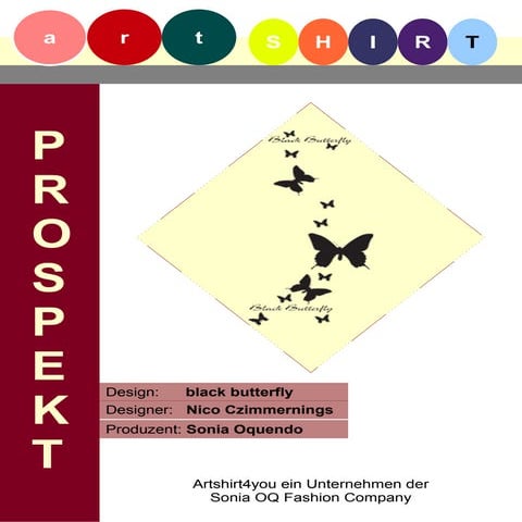 Artshirt Prospekt design black butterfly von Nico Czimmernings & Sonia Oquendo