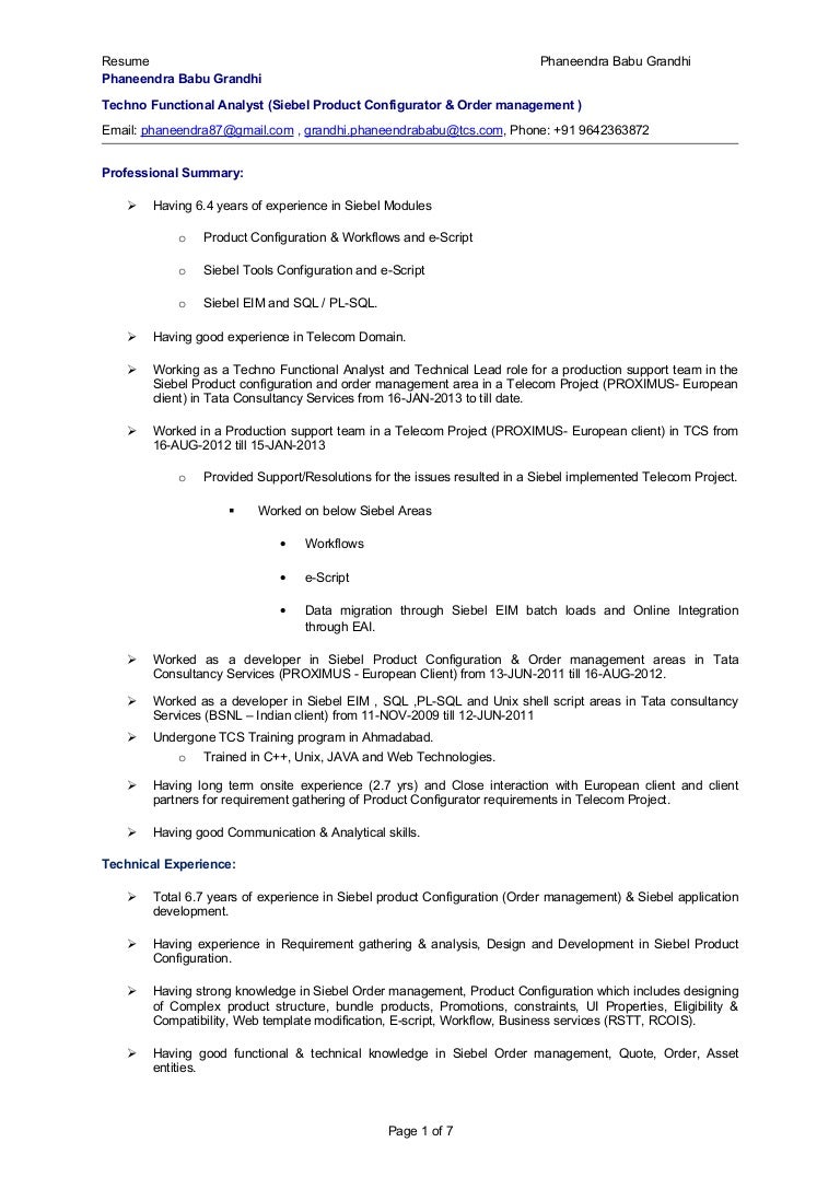 Phaneendra Siebel Product Configurator Cv