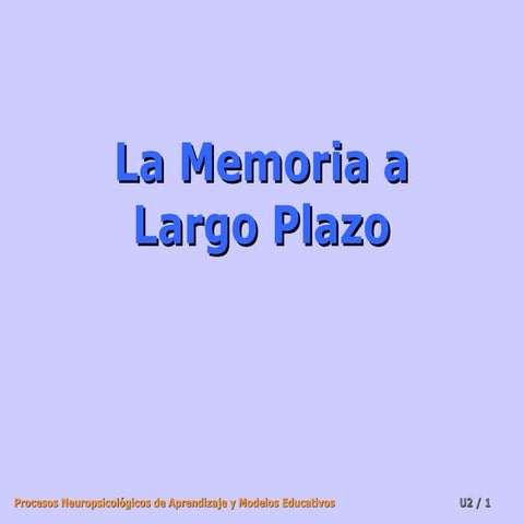 Modelo de procesamiento de la información II