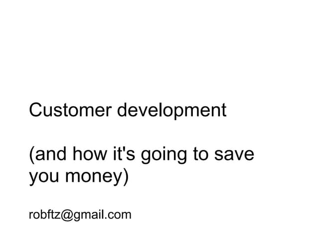Leanspark Sofia 2011 - Rob Fitzpatrick on Customer Development