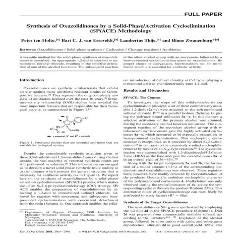 Synthesis of Oxazolidinones | PDF