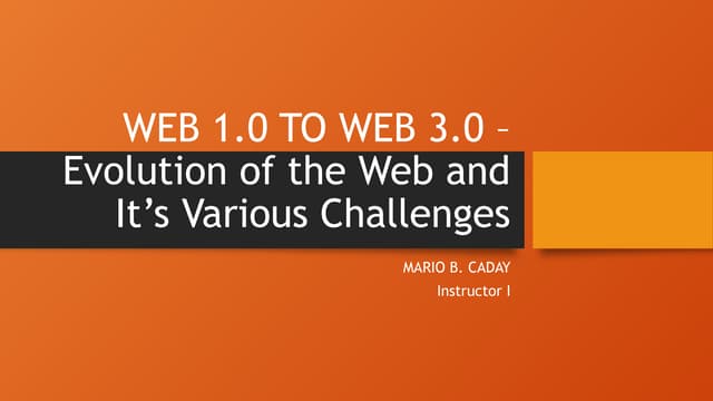 001-introduction of the Evolution of Web Technologies