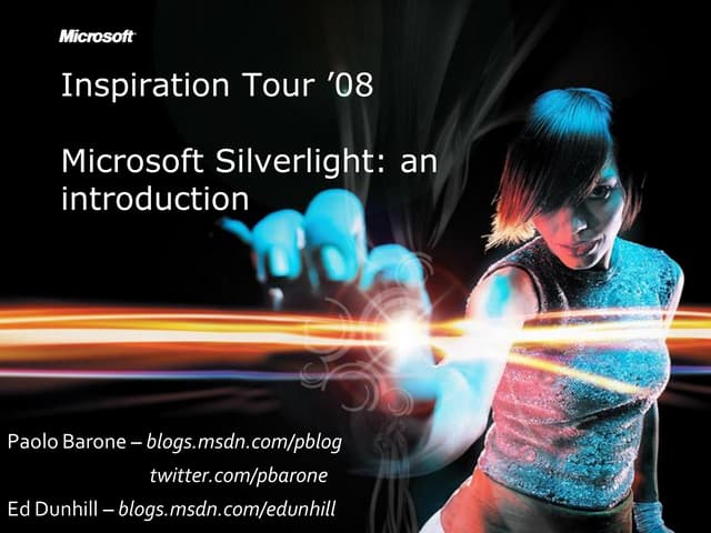 Inspiration Tour - Microsoft Silverlight