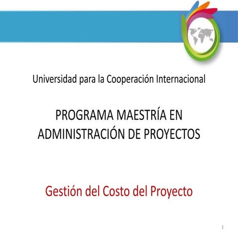 Gestión de Costos del Proyecto | PPTX
