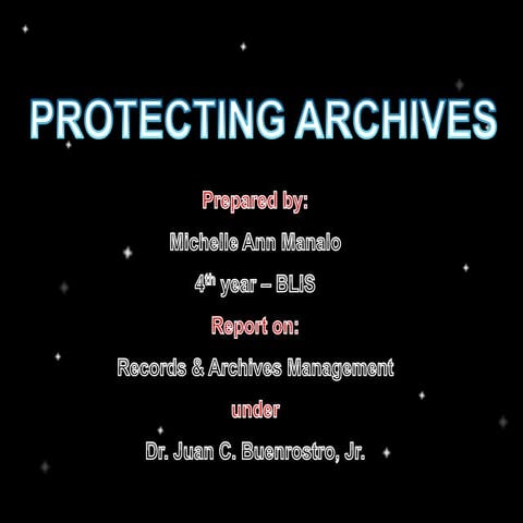 Protecting Archives