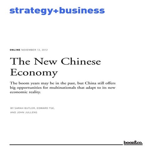 The New Chinese Economy