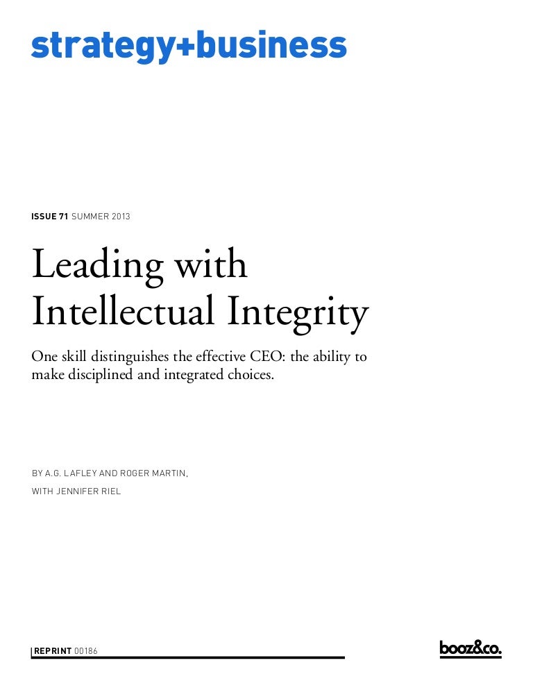 Leading With Intellectual Integrity