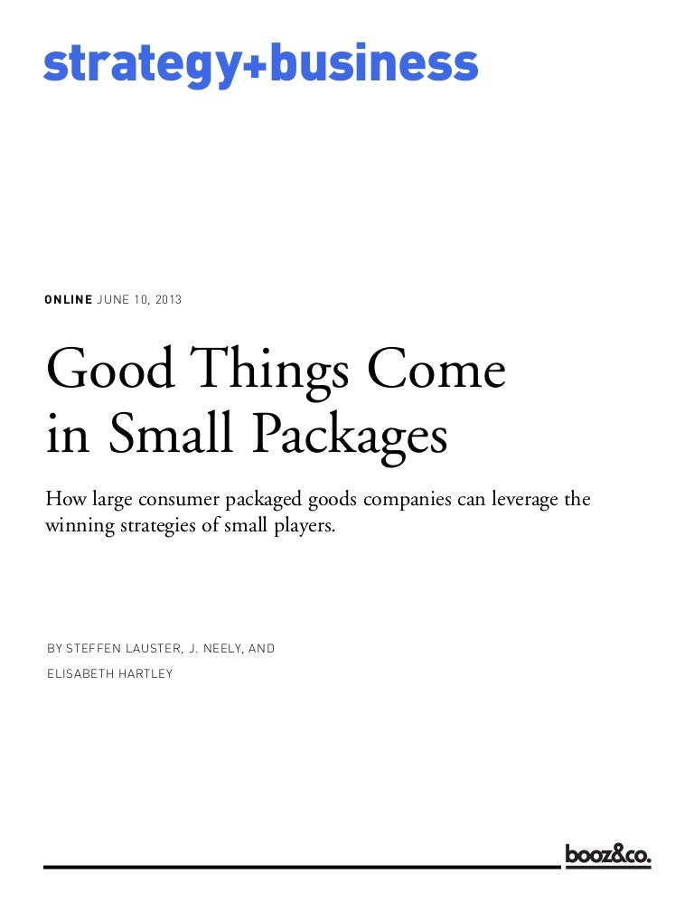 GoodThings Come in Small Packages