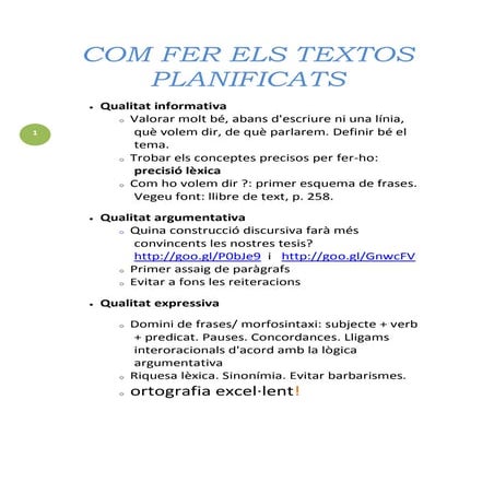 001a com fer els textos planificats