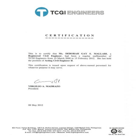 Gay's COE at TCGI | PDF