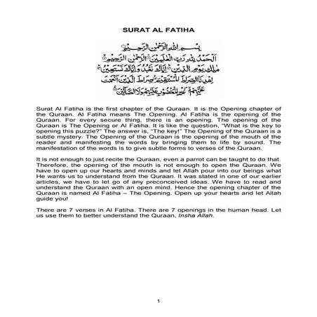 Al  Fatiha