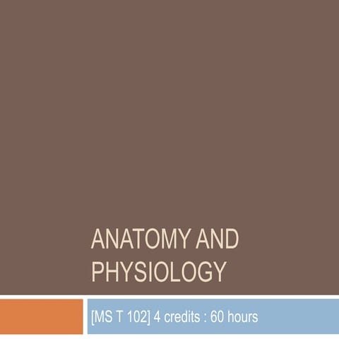 001 Anatomy Physiology Introduction