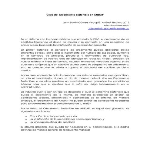 001_Ciclo del crecimiento sostenible en ANEIAP