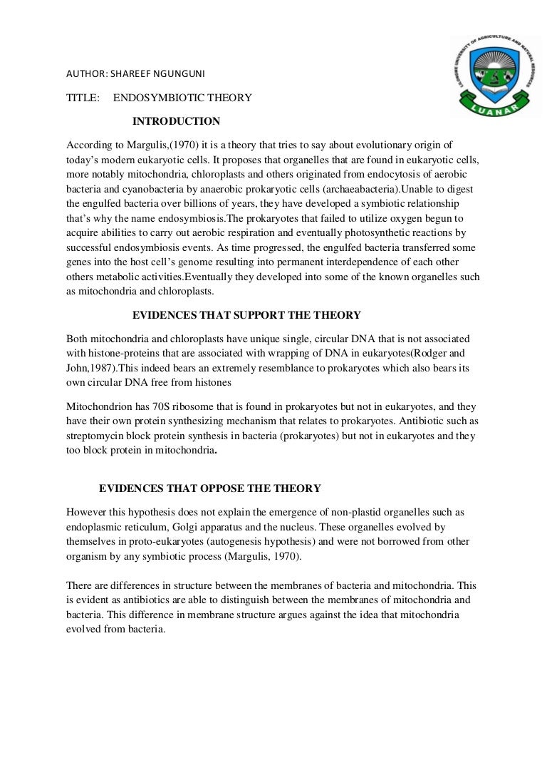 Endosymbiotic theory