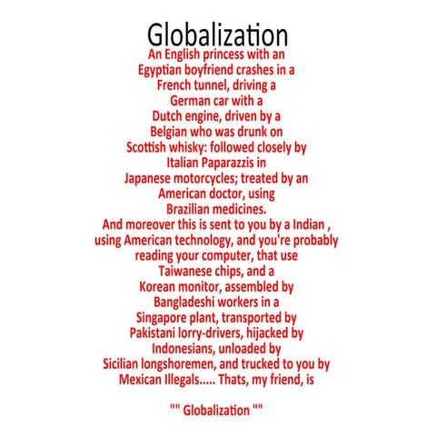 001Globalization vau.ppt ONE WORLD ONE TRADE