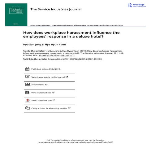 Impact of Workplace Harassment on Employee Engagement and Turnover in ...