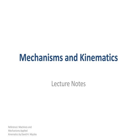 001 mechanisms and kinematics