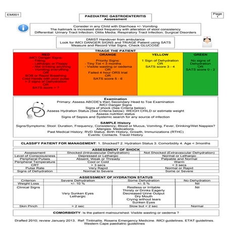 paediatric gastroenteritis : emergency medicine