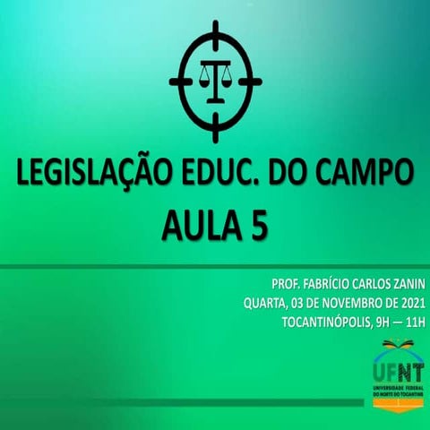 LEGISLAÇÃO EDUCAÇÃO DO CAMPO AULA 5
