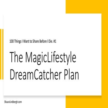 The MagicLifestyle DreamCatcher Plan