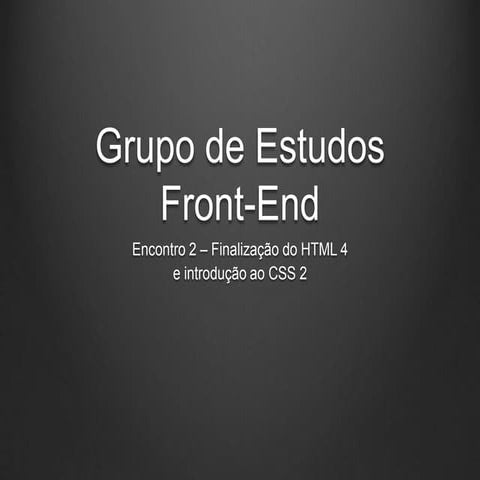 Aula 02 - Font End