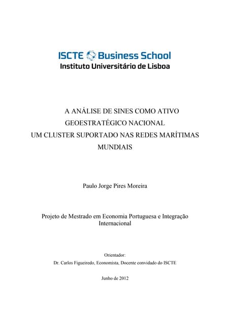 A análise de Sines como ativo geoes...
