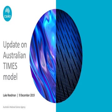 Update on applications of an Australian TIMES model | PDF