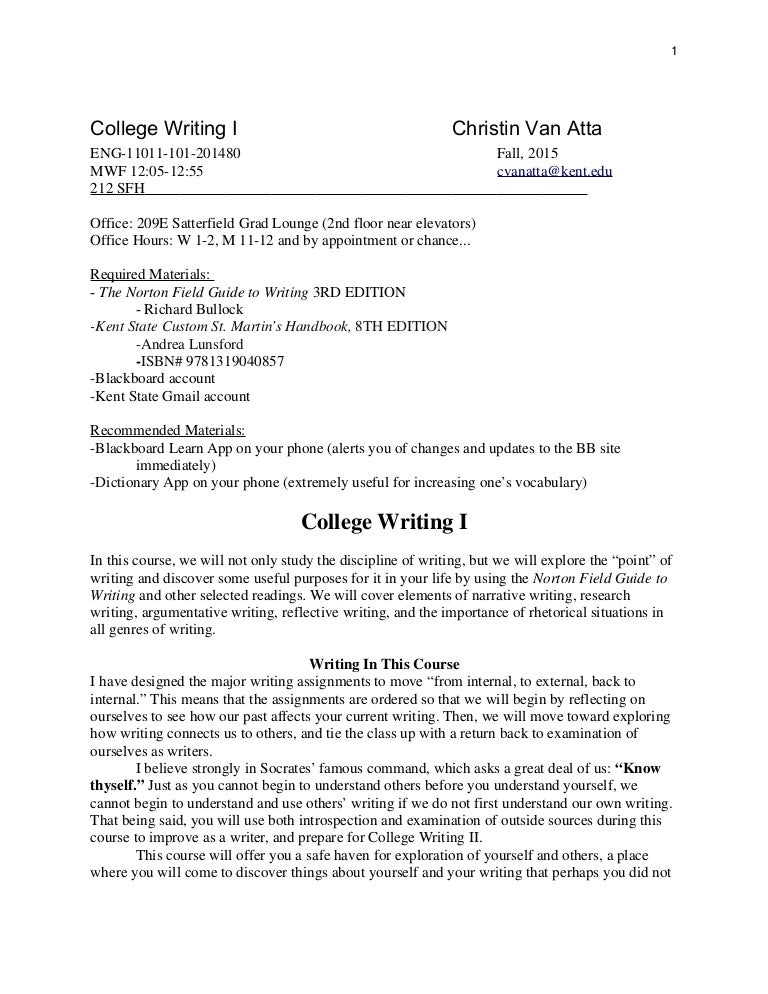essay writing course syllabus