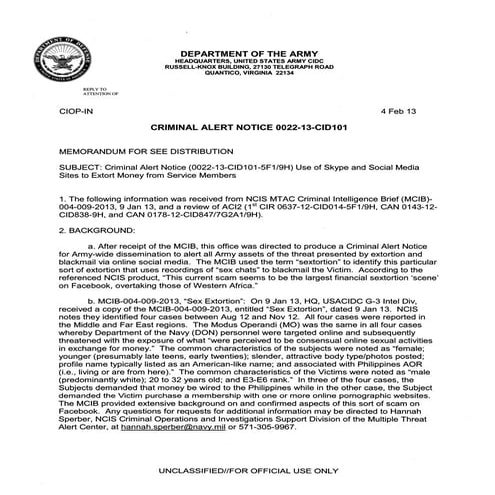 Announcement - First Sgt. 263 CBCS | DOCX