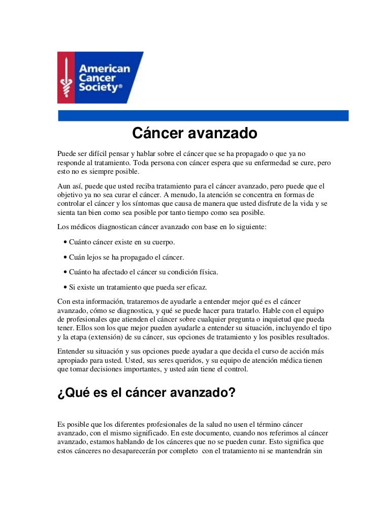 débil para el cáncer de próstata avanzado