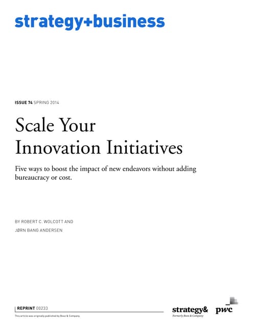 Scale Your Innovation Initiatives