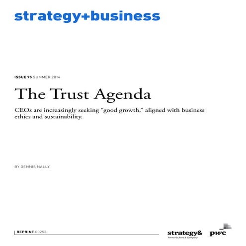 The Trust Agenda