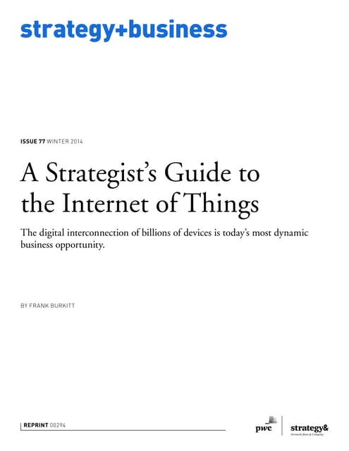 A Strategist's Guide to the Internet of Things
