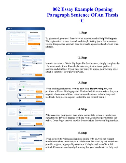 002 Essay Example Opening Paragraph Sentence Of An Thesis C