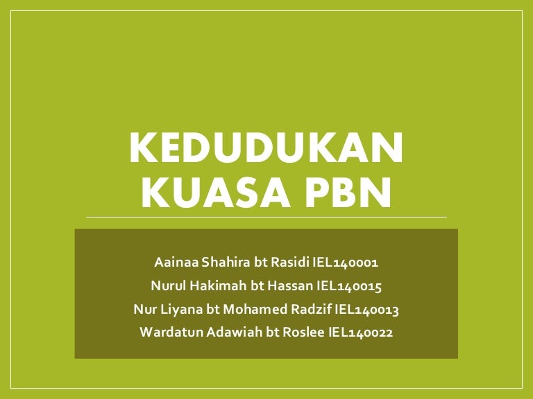 Land Law Kuasa Pbn