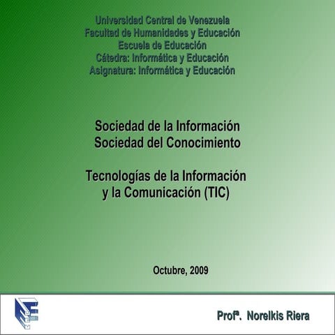 sociedad de la informacion y la de conocimiento