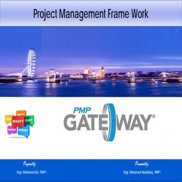 Project management frame work part 3
