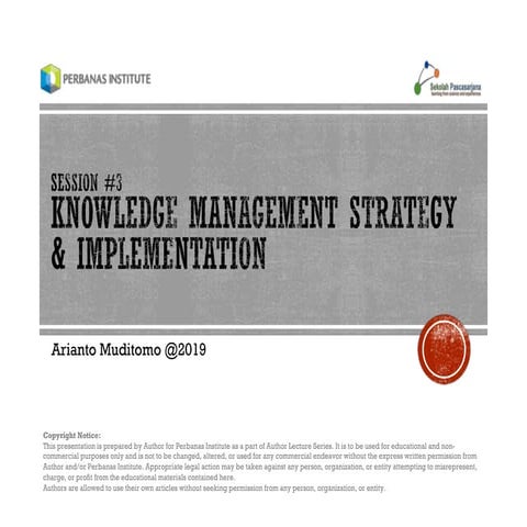 [HR601] 003. KM Strategy & Implementation