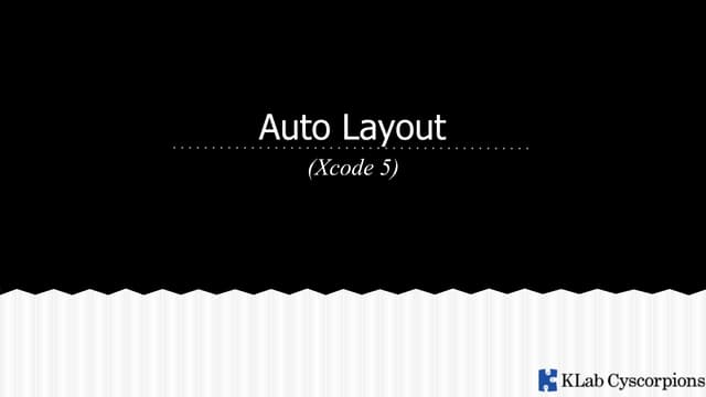 Auto Layout on Xcode 5